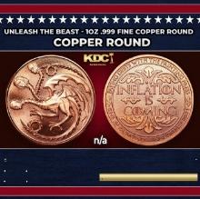Unleash The Beast - 1oz .999 Fine Copper Round