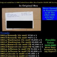 Original sealed box 5- 1991 United States Mint Sets