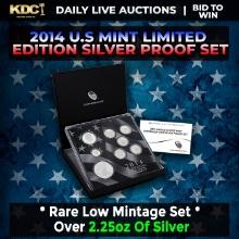 RARE 2014 United States Mint Limited Edition Silver Proof Set 8 coins, Over 2.25oz Of Silver low min