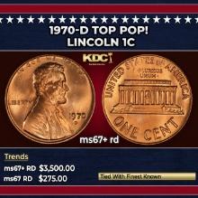 1970-d Lincoln Cent TOP POP! 1c ms67+ rd SEGS