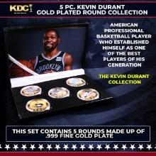 5 Coin Kevin Durant Gold Plated Round Collection