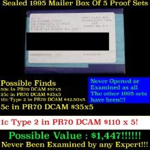 Original sealed box 5- 1995 United States Mint Proof Sets