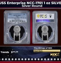 PCGS PCGS 2024 Star Trek USS Enterprise NCC-1701 1 oz SILVER $2 Niue New Zealand sp69 PCGS Other Toy