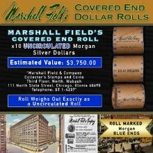 CIC- MARSHALL FIELDS 10 Coin UNC Morgan $1 Roll Rare BLUE Lvl