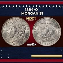1884-o Morgan Dollar $1 Grades ms62+