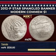 2012-P Star Spangled Banner Modern Commem Dollar $1 ms70 SEGS