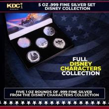 5x 1oz Silver Round Disney Set, 5oz Of Pure Silver