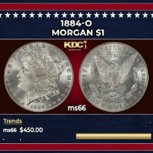 1884-o Morgan Dollar $1 Grades ms66