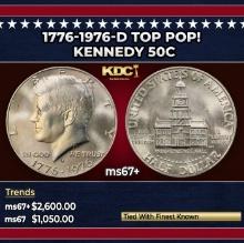 1776-1976-d Kennedy Half Dollar TOP POP! 50c ms67+ SEGS