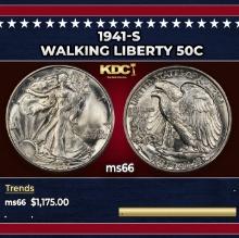 1941-s Walking Liberty Half Dollar 50c ms66 SEGS