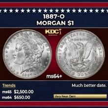 1887-o Morgan Dollar $1 ms64+ SEGS