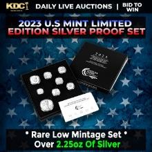 RARE 2023 United States Mint Limited Edition Silver Proof Set 8 coins, Over 2.25oz Of Silver low min