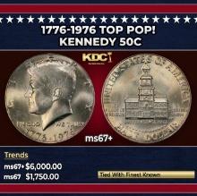 1776-1976 Kennedy Half Dollar TOP POP! 50c ms67+ SEGS