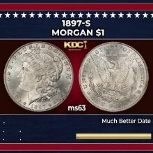 1897-s Morgan Dollar $1 Grades ms63