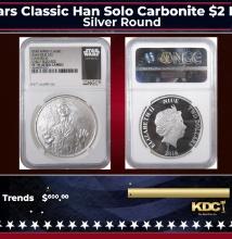 NGC 2016 Star Wars Classic Han Solo Carbonite $2 Niue 1oz Silver Proof pr70 dcam NGC Other Toy