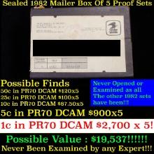 Original sealed box 5- 1982 United States Mint Proof Sets