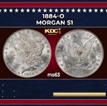 1884-o Morgan Dollar $1 Grades ms63