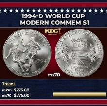 1994-d World Cup Modern Commem Dollar $1 ms70 SEGS