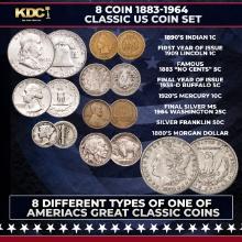 8 Coin 1883-1964 Classic US Type Coin Set