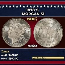 1878-s Morgan Dollar $1 Grades ms64+