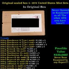Original sealed box of 5x 1976 United States Mint Sets