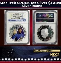 NGC NGC 2015-p Star Trek SPOCK 1oz Silver $1 Australlian Tuvalu Proof pr70 dcam NGC Other Toy