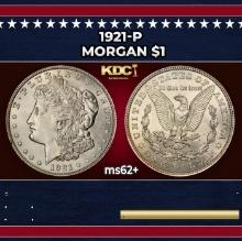 1921-p Morgan Dollar $1 Grades ms62+