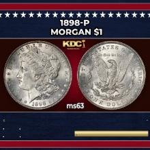 1898-p Morgan Dollar $1 Grades ms63