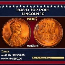 1938-d Lincoln Cent TOP POP! 1c ms68 rd SEGS