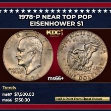 1978-p Eisenhower Dollar Near Top Pop $1 ms66+ SEGS