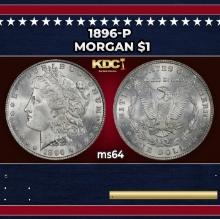 1896-p Morgan Dollar $1 Grades ms64