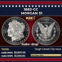 1882-cc Morgan Dollar $1 ms64+ dmpl SEGS