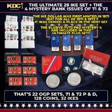 THE ULTIMATE IKE DOLLAR SET 1971-1978 All 32 Proof, Silver, & Mint Sets That Include an Ike Dollar I