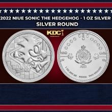 2022 Niue Sonic the Hedgehog - 1 oz Silver Round Round