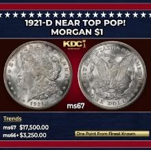 1921-d Morgan Dollar Near Top Pop! $1 ms67 SEGS