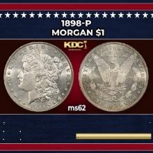 1898-p Morgan Dollar $1 Grades ms62