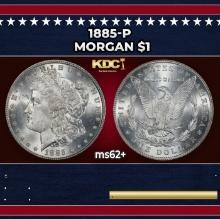 1885-p Morgan Dollar $1 Grades ms62+