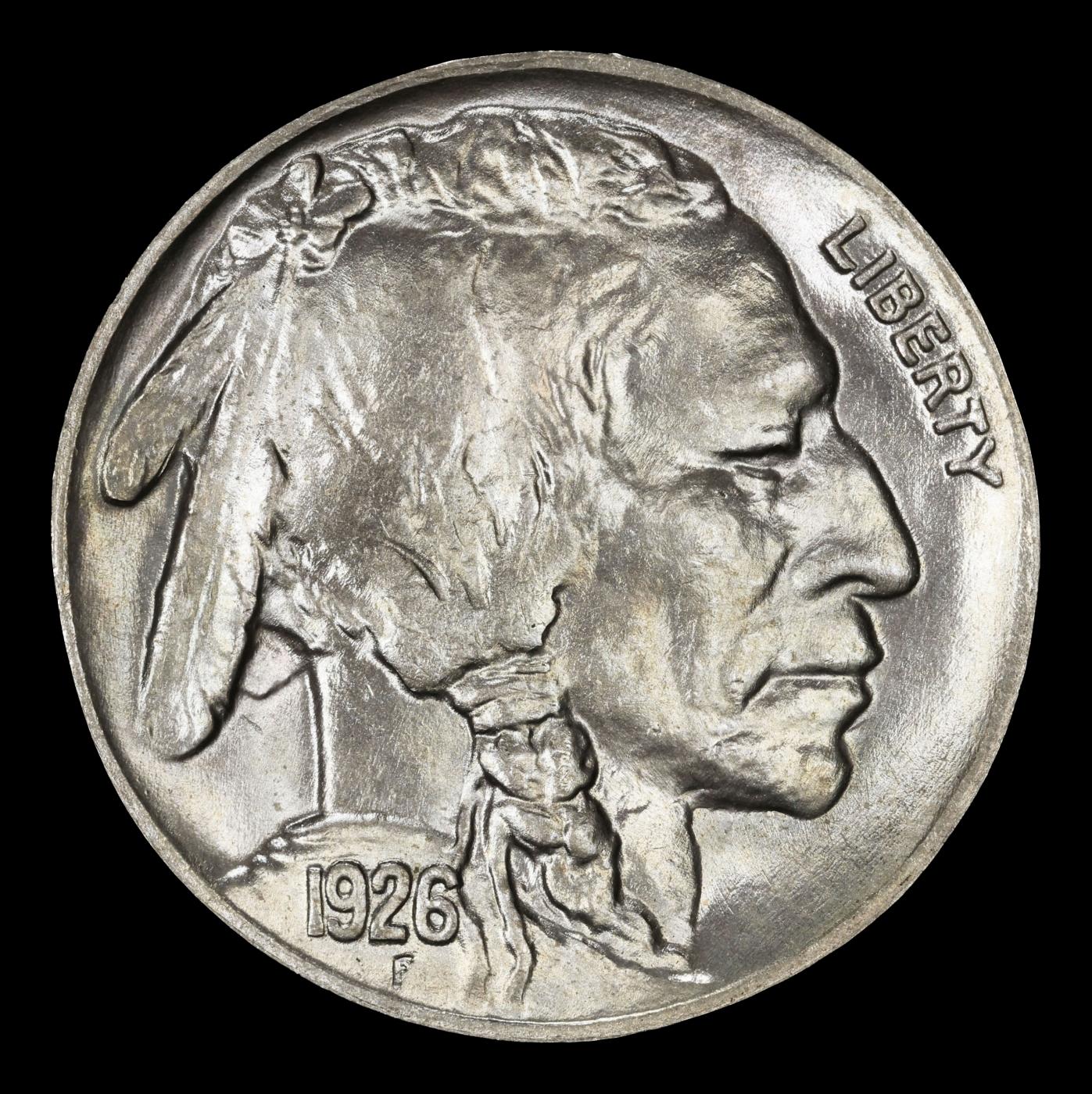 1926-p Buffalo Nickel Near Top Pop 5c ms67+ SEGS