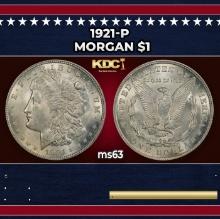 1921-p Morgan Dollar $1 Grades ms63