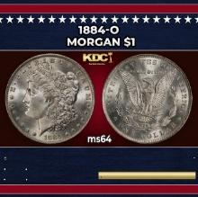 1884-o Morgan Dollar $1 Grades ms64