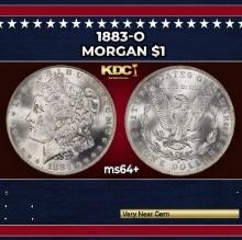 1883-o Morgan Dollar $1 Grades ms64+