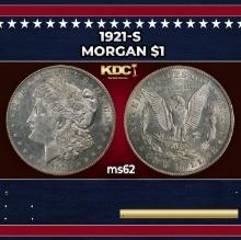 1921-s Morgan Dollar $1 Grades ms62