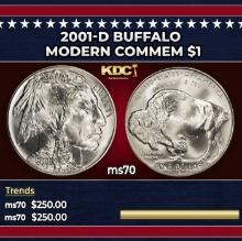2001-d Buffalo Modern Commem Dollar $1 ms70 SEGS