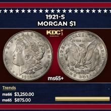 1921-s Morgan Dollar $1 ms65+ SEGS