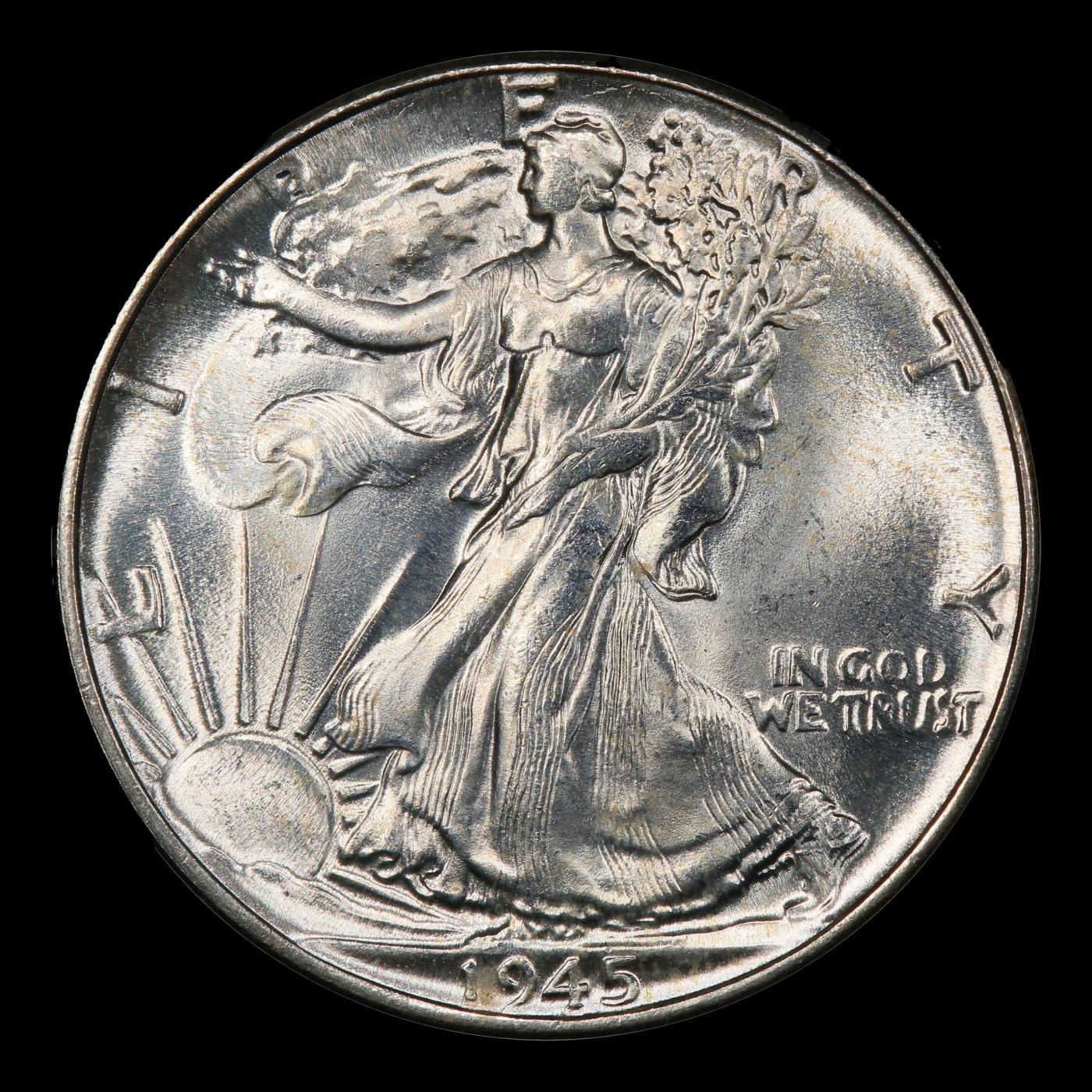 1945-p Walking Liberty Half Dollar 50c Grades GEM+ Unc