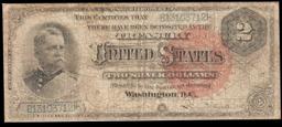 1886 $2 Large Size Silver Certificate General Winfield Scott Hancock Grades vf, very fine FR-242