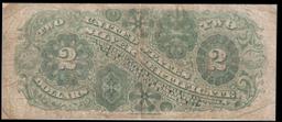 1886 $2 Large Size Silver Certificate General Winfield Scott Hancock Grades vf, very fine FR-242