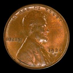 1924-s Lincoln Cent 1c ms65+ BN SEGS
