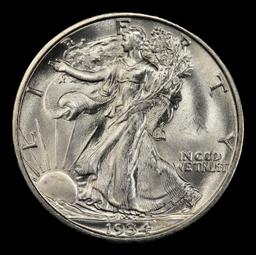 1934-s Walking Liberty Half Dollar Near Top Pop 50c ms66 SEGS