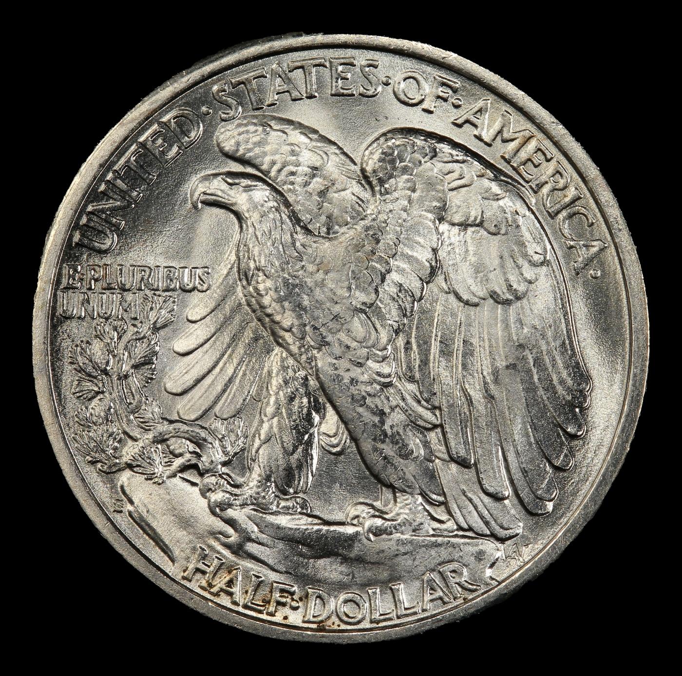 1934-s Walking Liberty Half Dollar Near Top Pop 50c ms66 SEGS